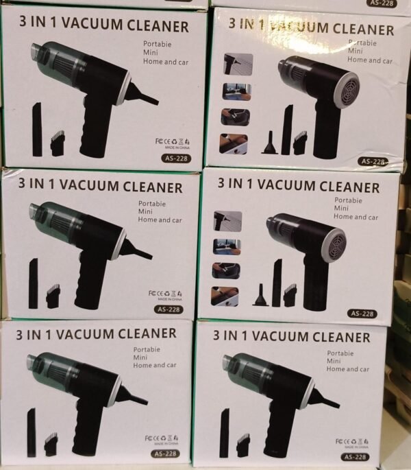 3-in-1 Handheld Vacuum Cleaner for Car and Home Dust Cleaning