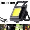 COB Rechargeable Keychain Flashlight Portable Pocket Light