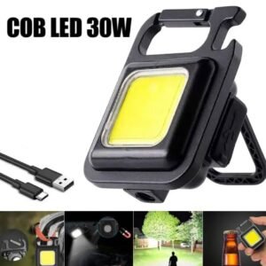 COB Rechargeable Keychain Flashlight Portable Pocket Light