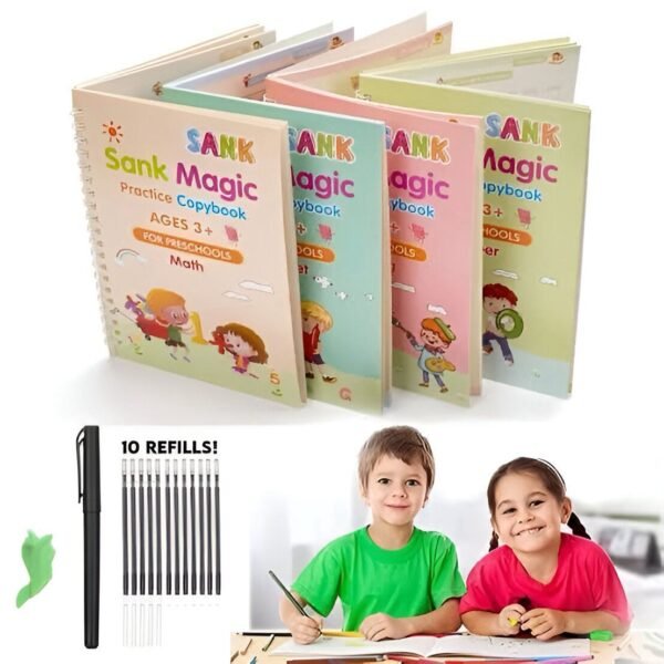 Sank Magic Practice Book Set for Kids with Pen and Refills