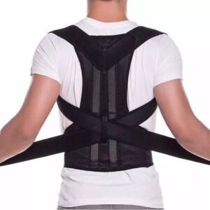 Back Posture Corrector Belt with Metal Rods – Adjustable Back Support Brace