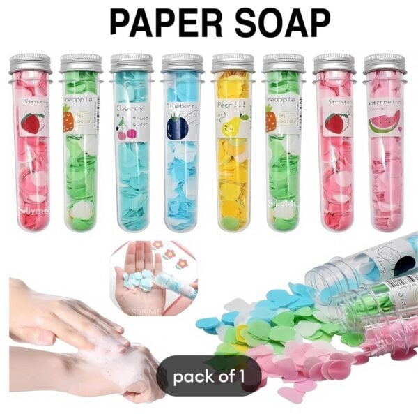 Silver Cap Flower Paper Soap Fragrant Tube Packing Random Color